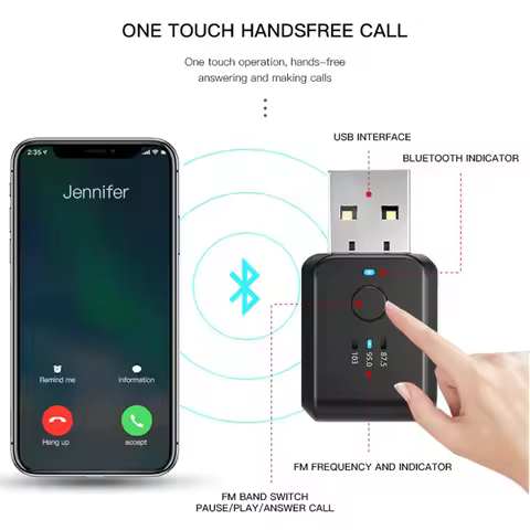 FM01 USB Car Bluetooth 5.1 Fm Transmitter Receiver Handsfree Call Mini Usb Power Car Kit Auto Wirele