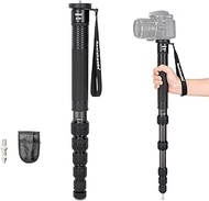 Koolehaoda 6-Section Monopod Compact Portable Photography 32mm Tube Carbon FiberUnipod Stick, Max. L