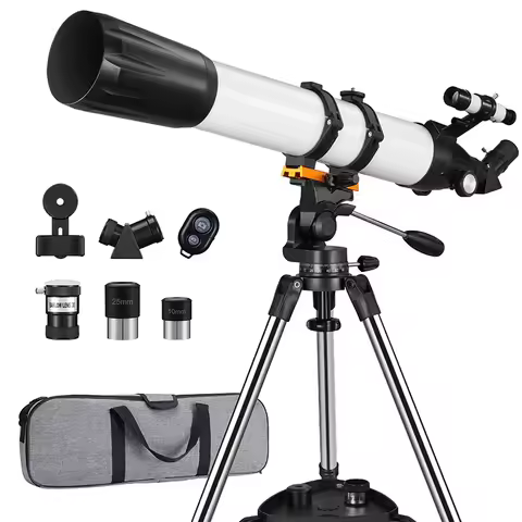 CVLIFE 90mm Aperture 800mm Professional Telescope High Powered Refractor Telescope with Stainless St