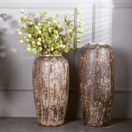 S/🌔Rust Color Jingdezhen High Temperature Floor Vase Soft Effect Art Ornaments Vase Southeast Asian Flower Arrangement Z