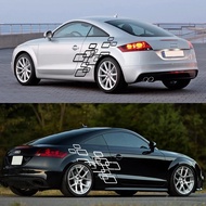 Car Side Body Graphics Trims Vinyl Decals Racing Stripes Sticker Auto Accessories For Audi TT 8N MK1