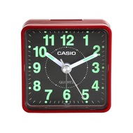 Casio Alarm Clock TQ-140-4D TQ-140-4DF TQ140-4D Red Case Black Square Analog Dial