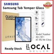 Temper Glass for Samsung Tab S8+ /S7+ /S7 FE /S8 Ultra | Ready stock