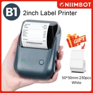 เครื่องเครื่องพิมพ์ฉลาก B1 NIIMBOT เครื่องติดฉลากสติกเกอร์การศึกษาป้ายราคาเครื่องปริ้นตราด้วยความร้อนแบบพกพาขนาดเล็กแบบ All In One BT