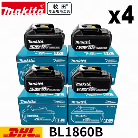 100% Original Makita Battery, 18V 6.0Ah Rechargeable Battery, Replacing Makita BL1830B L1840B L1850B