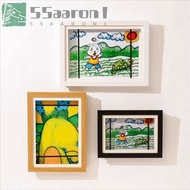 AARON1 Magnetic Flip Photo Frame, Elastic Straps Front Opening Flip Art Photo Frame, Simple A4/A3 Ch