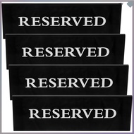 4Pcs Reserved Sign for Decoration Black Acrylic Seating Card  junshaoyip