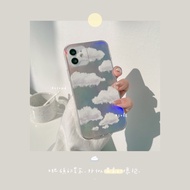 ️ iPhone case Cloud Pattern Clear + hologram Sheet Iphone7 7+ 8 8+ X XR Xsmax 11 11pro 11Promax 12 1