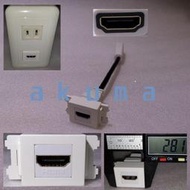 HDMI 帶線式 資訊插座 母母 插座 母座 面板 台灣標準面板﹝母對母 延長線 投影機 電視 電腦 Keystone﹞