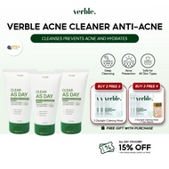 VERBLE Acne Cleaner Gel Removes Acne & Moisturizes Skin for All Skin Types 150g