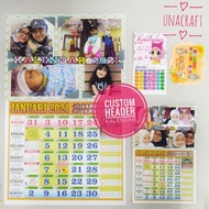 Custom Header Inlay Kalendar 2024 by lasercut malaysia