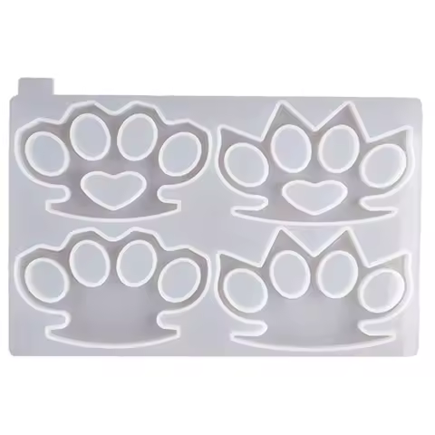 Brass Knuckle Silicone Mold Reusable Diy Epoxy Finger Tiger Silicone Ring Sleeve Mirror Silicone Mol