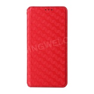 Flip Casing For Samsung A26 A 26 5G 2024 Luxury Leather Grid Phone Case Card Slot wallet Bracket Cas