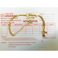 88.9k 22gram light gold plate women's bracelet, durable and fade-resistant