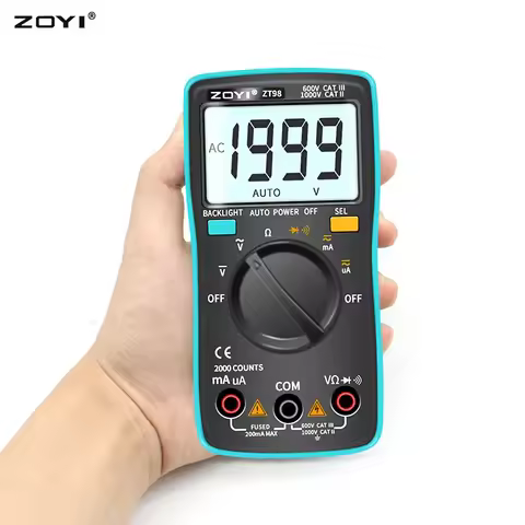 ZOYI Digital Multimeter Ammeter Voltmeter Resistance Frequency backlight Meter voltage Diode Frequen