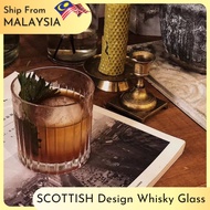 [Ready Stock] SCOTTISH Design Whisky Glass Coffee Cup Whiskey Glasses Cup Classic On the Rock 威士忌酒杯 玻璃