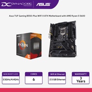 【DYNACORE BUNDLE】Asus TUF Gaming B550-Plus WiFi II ATX Motherboard with AMD Ryzen 5 5600 6 Core AM4 