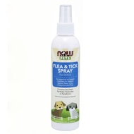 Now Foods Flea and tick spray for dogs, essential oil based repellent, no deet, 8 oz