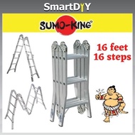 16 Steps 16 Feet SUMO-KING Heavy Duty Multi Purpose Ladder Multi-Purpose Folding Ladder