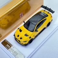 SW 1/64 BMW M4 G82 GTR Yellow Alloy Diecast Car Model Toy Birthday Gift