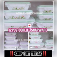 HOT! 12PCS CORELLE SNAPWARE AIR TIGHT STACKABLE FOOD STORAGE LUNCH BOX