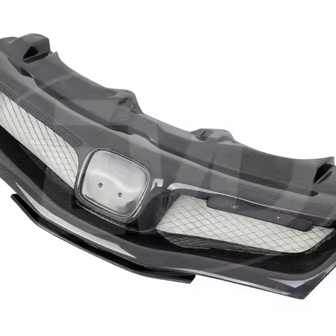 M STYLE CARBON FIBER FRONT GRILLE for 2006-2010 HONDA CIVIC FN2 TYPE-R