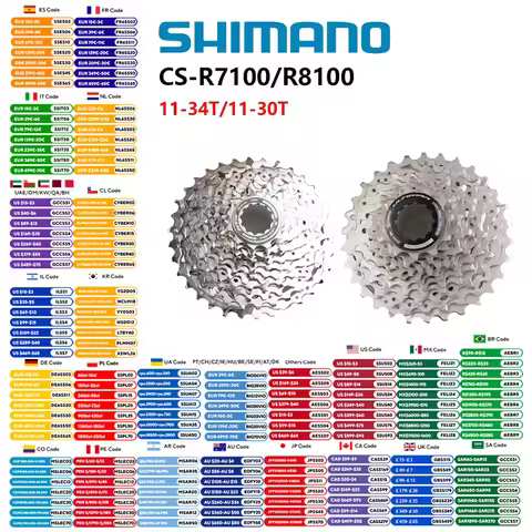 Shimano 105 R7100 ULTEGRA R8100 Cassette 12s Bike Cassette For Road Bike Di2 Groupset 11-30T/11-34T 