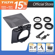TILTA Mini Matte Box 4 Lens Adapters Lightweight Filter Support Top Flag Dual Cold Shoe Mount Design