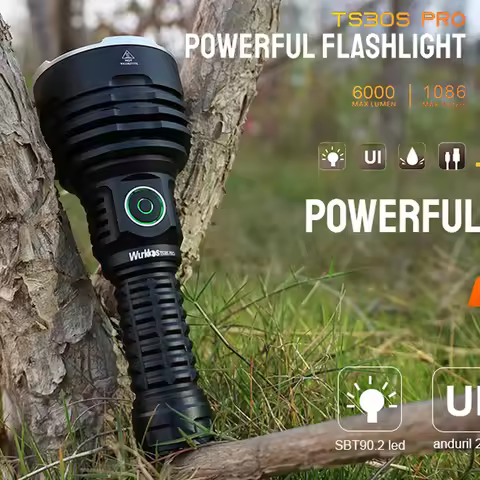 Wurkkos TS30S PRO Lighting 6000Lm SBT90.2 LED 5700K Tactical Flashlight Type-C Rechargeable 21700 Ba