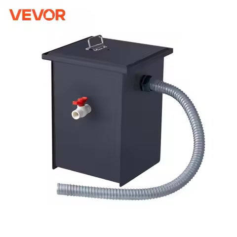 VEVOR Commercial Grease Trap Grease Interceptor Side Inlet Interceptor Under Sink Carbon Steel Greas