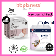Applecrumby™ Chlorine-Free Premium Newborn Baby Diapers Tape 20 pcs Lampin Bayi Baru Lahir 初生婴儿纸尿裤