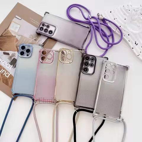 Crossbody Strap Case For OPPO Realme 16 Pro C55 C85 Reno 15 15F 12F 14 14F 13 Find X9 X8 X7 Lanyard 
