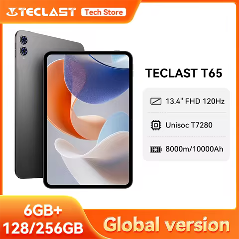 Teclast T65 13.4" FHD Tablet 120Hz, Android 16, 6GB RAM 128GB/256GB ROM, 8000mAh Long-Lasting Batter