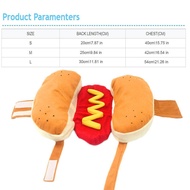 Hot Dog Costume Pet Clothes Cute Cartoon Hot Dog Burger Pet Puppy Costume Cat Clothes D1q0