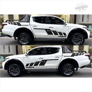 Cutting Sticker double cabin car 4x4 strada hilux navara by numeroTM