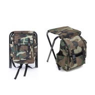 2-In-1 Foldable Fishing Chair Backpack Outdoor Campaign Backpack Stool