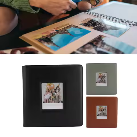 Photo Album Fit for Polaroid Wide 300 400 90x110mm Photos 36 Pages 288 Pictures Capacity PU Leather 