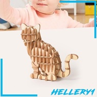 [Hellery1] Puzzle Toy Develop Intelligence Develop Learning Toy Wooden 3D Cat Puzzle