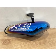 ZOOM ENGINEERING ZOOM MIRROR CAR REAR CENTER MIRROR TITANIUM RAINBOW COLOUR BLUE MIRROR (ANTI SILAU)