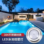 Led Stainless Steel Swimming Pool RF Wireless Remote Control IP68 Waterproof Wall-Mounted Underwater