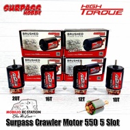 Surpass Hobby Brushed Motor 550 RC 1/10 Crawler 5 Slot 10T 12T 16T 20T