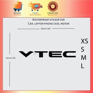 VTEC Honda Logo Sticker Kereta Waterproof Car Motor Laptop Desktop Helmet Luggage Vinyl Decal