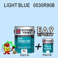 LIGHT BLUE  0030R90B - NIPPON EA9 EPOXY FINISH HB ( 5L ) NIPPON EA9 Food Grade Epoxy Finish HB c/w H