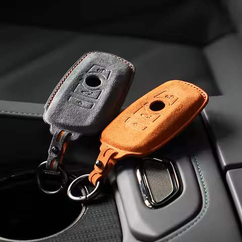 Alcantara Car Key Case Cover For BMW 1 2 3 5 7 Series X1 X3 X5 X6 F15 F16 F20 F22 F30 F32 G30 Keycha