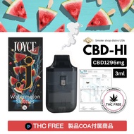 CBDHI Joyceリキッド 使い捨てベイプ 高濃度 1296mg ウォーターメロンスキトルズ テルペン 大容量 3ml インポート ペン ヴェポライザー シーシャ CBD CBDV CBG 電子タ