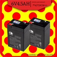 6V5AH/ 6V4.5AH RECHARGEABLE BATTERY SEALED LEAD ACID BATERI ELEKTRIK MOTOR KERETA BUDAK( TIANWEI/ AR
