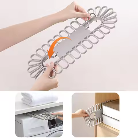 Multi Functional Drying Rack Foldable 32 Clip Sock Underwear Clip Balcony Drying Rack Sock Storage R