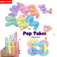 Macaron Pop Tubes Sensory Fidget Toys Toys Decompression Toys PopTubes Mainan Budak