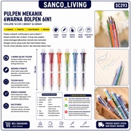 Sanco | SC293 6-Color Mechanical Pen 6-in-1 Ballpoint Pen