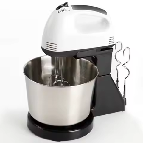 2025 New Stainless Steel Cream Mixer Barrel Stand Egg Beater Whipping Machine Baking Cake Dough Mixi